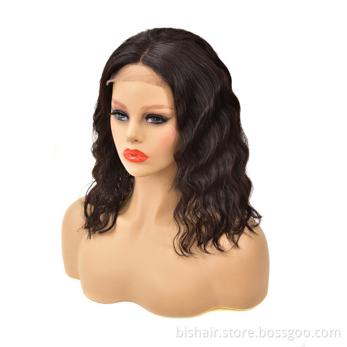 BIS Loose Deep Wave Short Bob Wigs for Black Women 4x4 Lace Closure Brazilian Human Hair Wig Pre-Plucked Natural Wave Bob Wig
